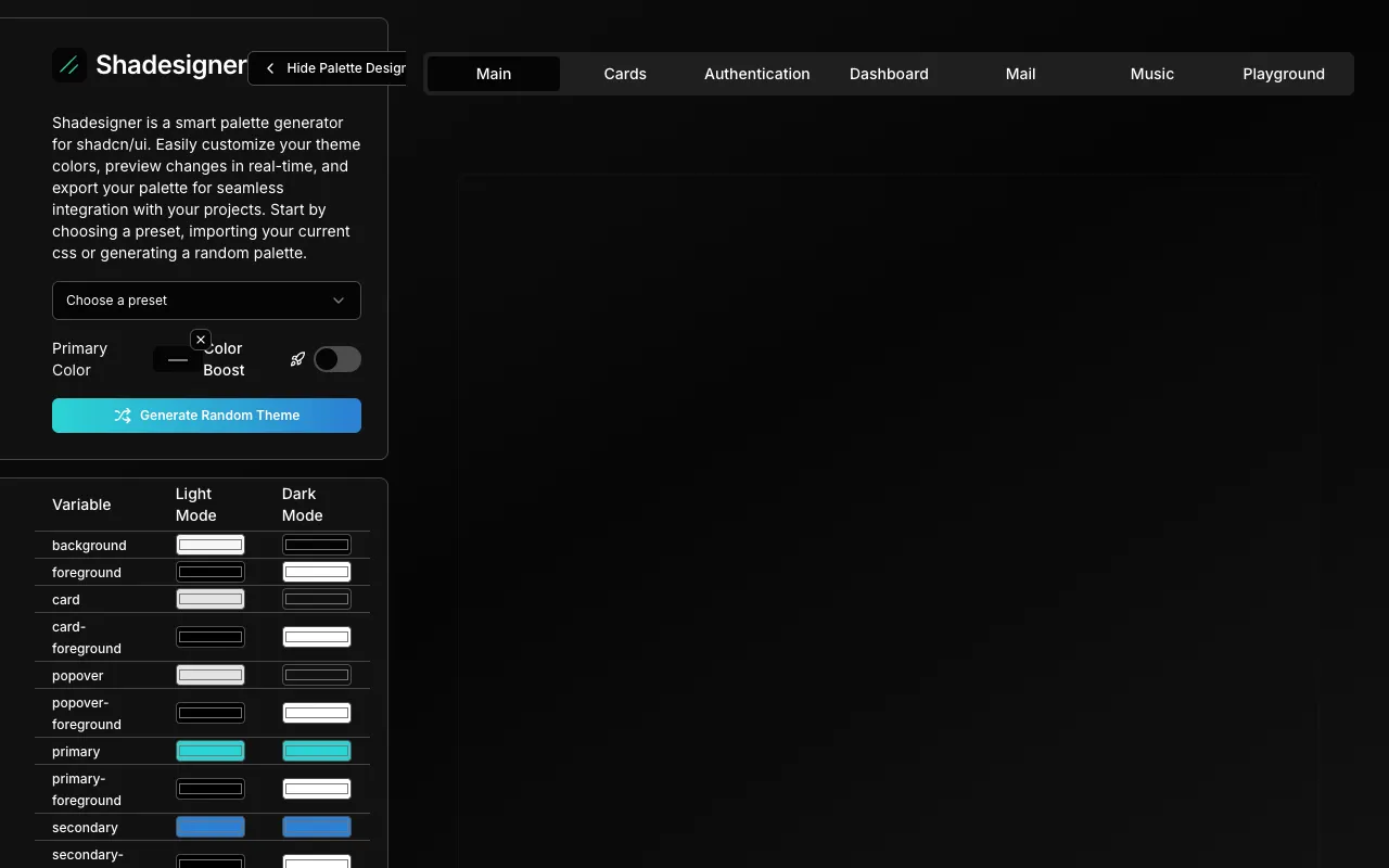 shadesigner.com - Screenshot preview