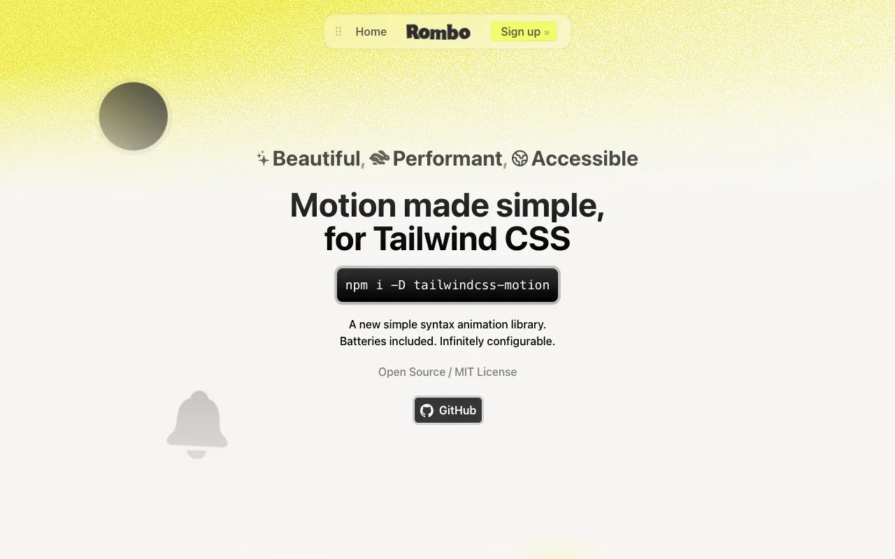 tailwindcss-motion - Screenshot preview