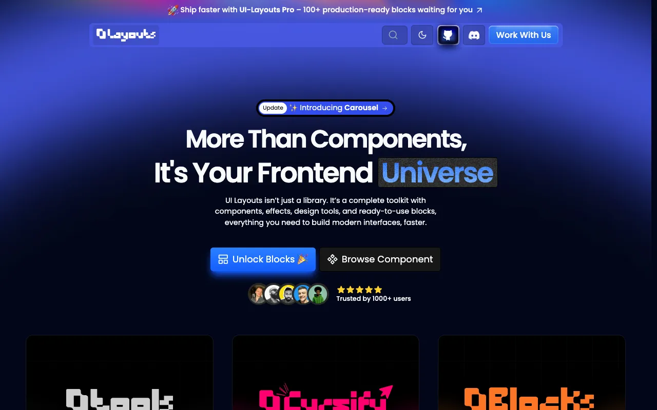 ui-layouts - Screenshot preview