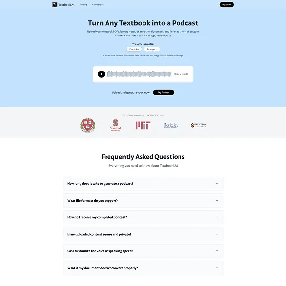 TextbookLM preview