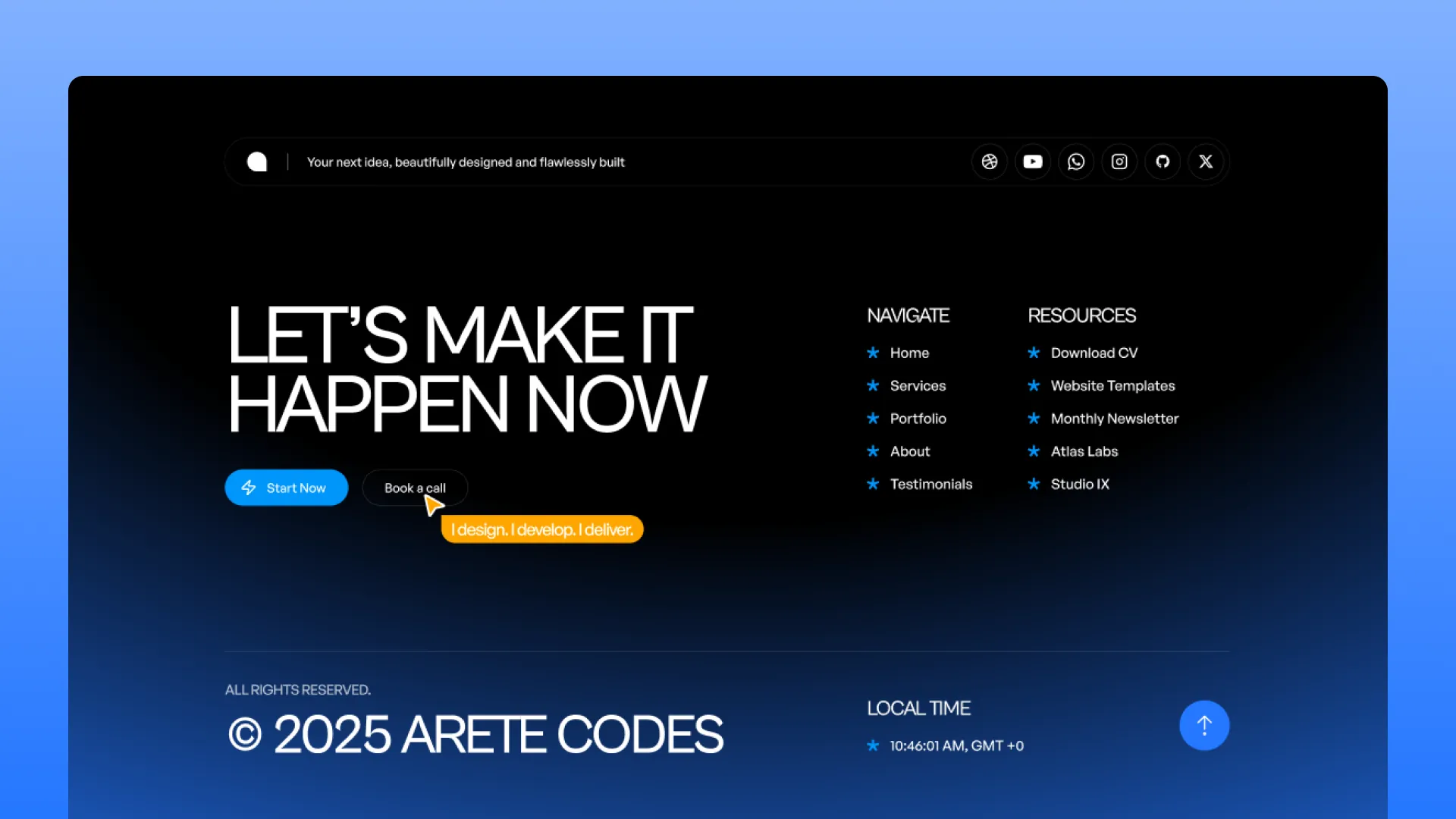 Arete — Freelance Creative Developer preview 6