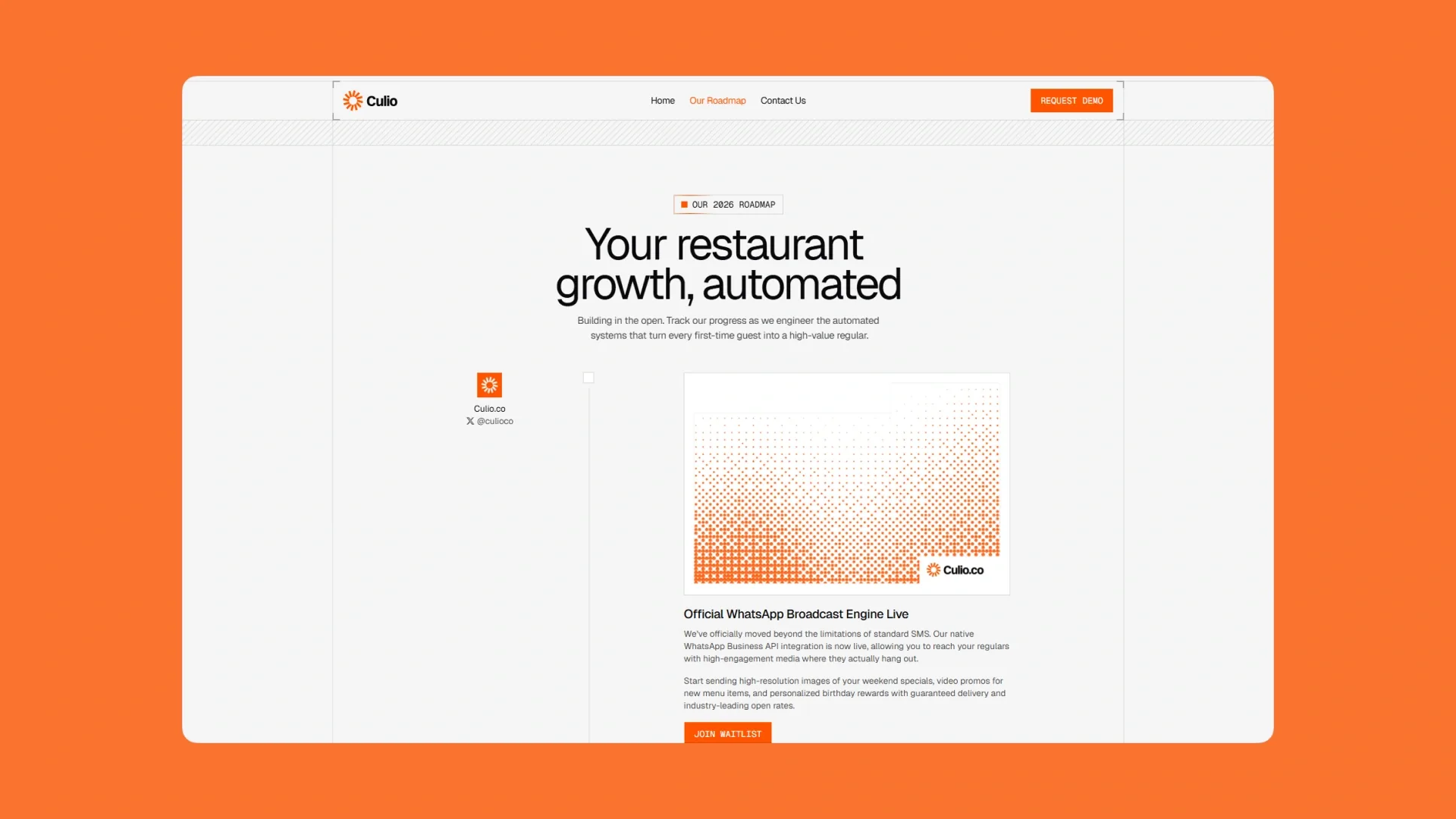 Culio — Restaurant SaaS Waitlist preview 5